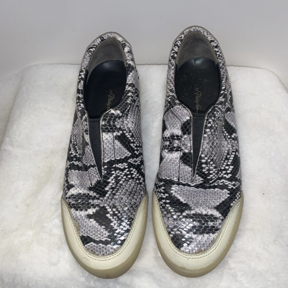 🦜 3.1 Phillip Lim Morgan Python Slip On Loafers Sneakers EU 40 U.S 10